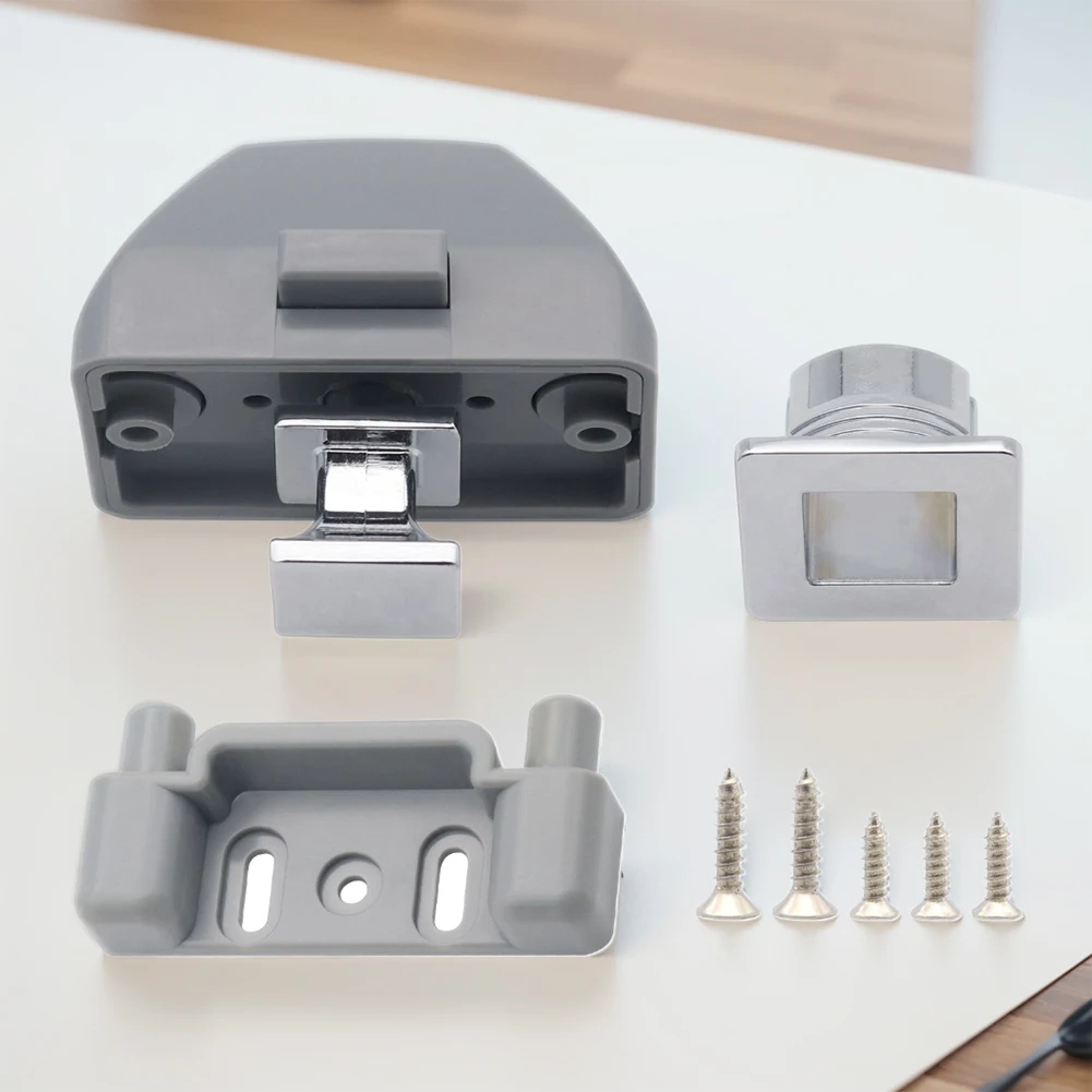 Description Picture 5 of itemLock Set Button Catch Lock Caravan Latch Knob Motorhome Cabinet Camper Push Button for Caravan Yacht Boat Motorhome Cabinet