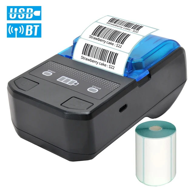 Portable Thermal Label Maker Wireless BT Mini Label Printer 58mm Barcode Printer for Retail Price Tag Warehouse Label Printing 1