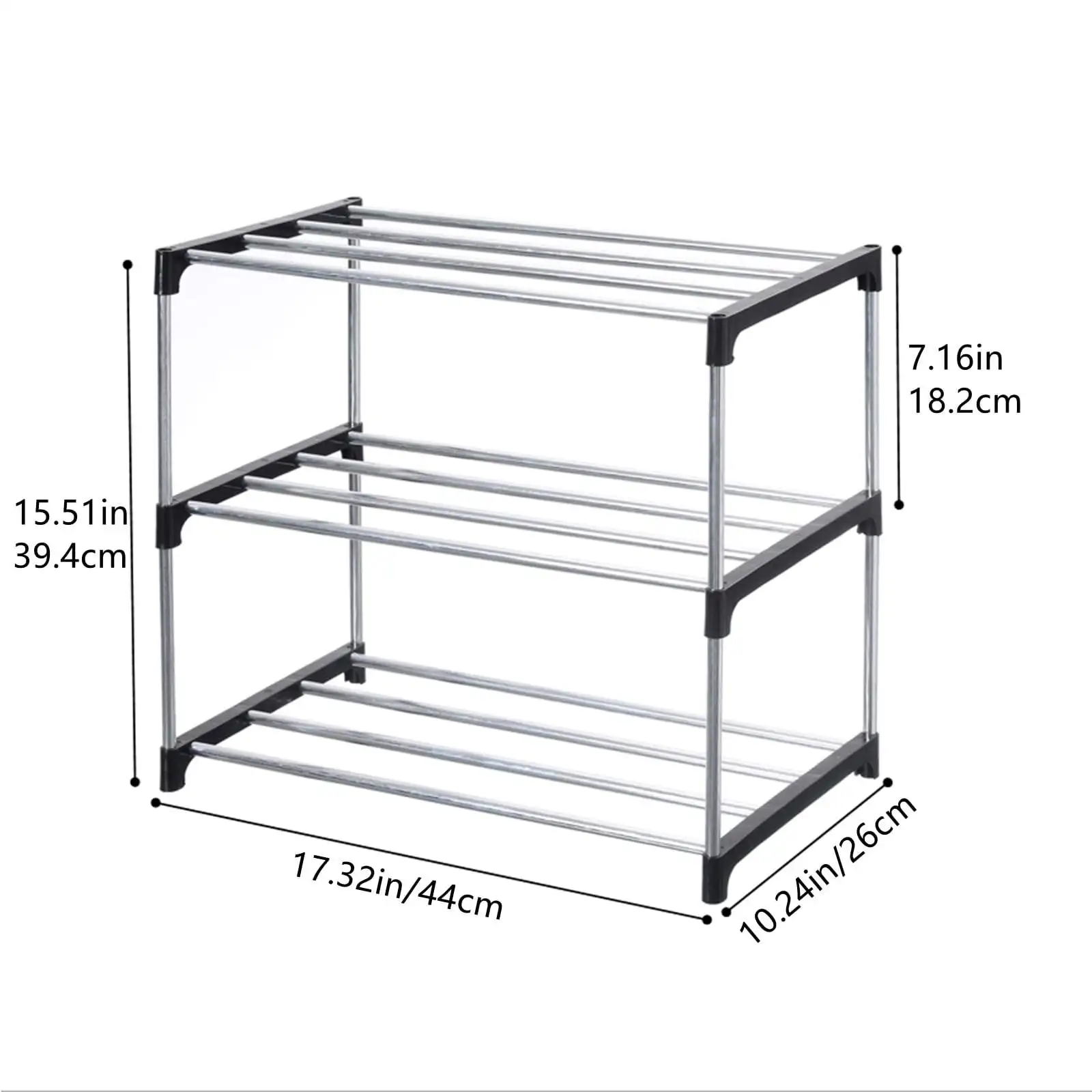 3F Shoe Rack Multi Layered Space Saving Freely Combined Modernity Minimalism Shoe Rack Dormitory Door Entryway Home Supplies 4