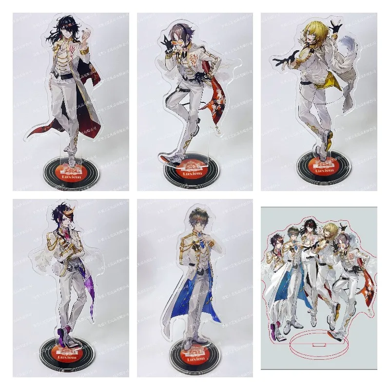 15Cm Anime Nijisanji Rainbow Society Vtuber Figure Vox Mysta Luca Shu Ike Cosplay Fashion Show Acrilico Modello Stand Fan Regali