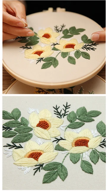 花と蝶の刺繍アート 花と蝶の刺繍キット,日曜大工の装飾,クロスステッチ,刺materials