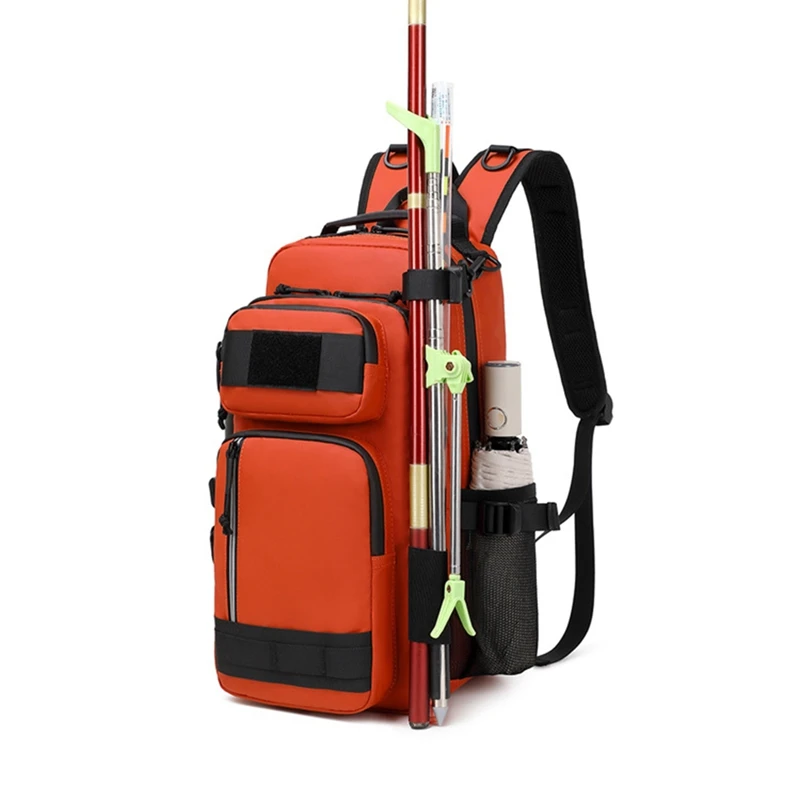 Fishing Lure Bag Backpack Rod Outdoor Man Multi-Functional Camping Sports Mountaineering Waterproof Portable Storage Bag