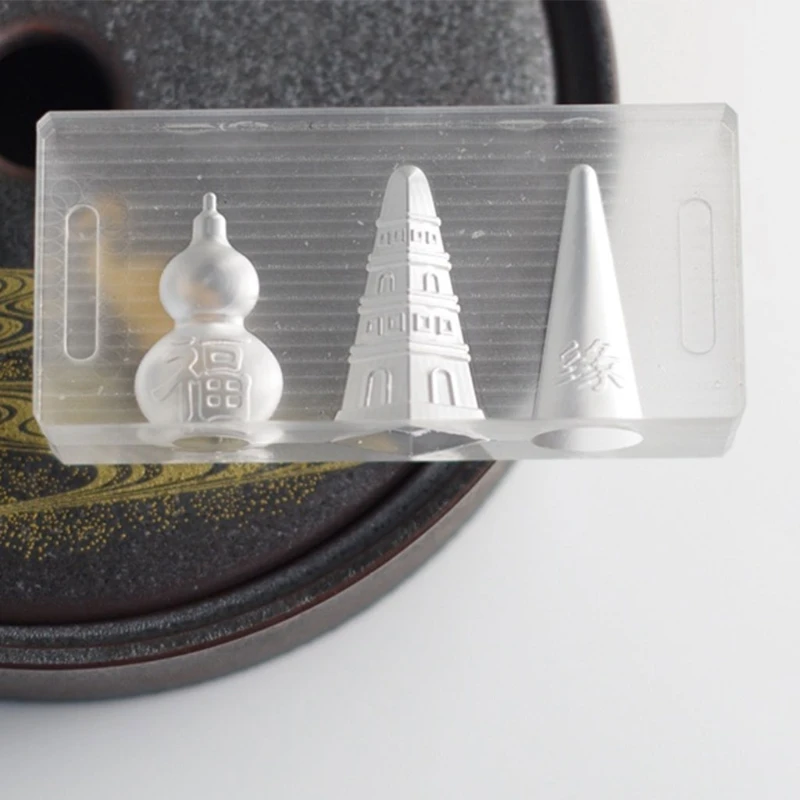 10cm Unique Transparent Incense Cone Mould Acrylic 3-in-1 Incense Cone DIY Making Tool for Living Room Bathroom Drop shipping