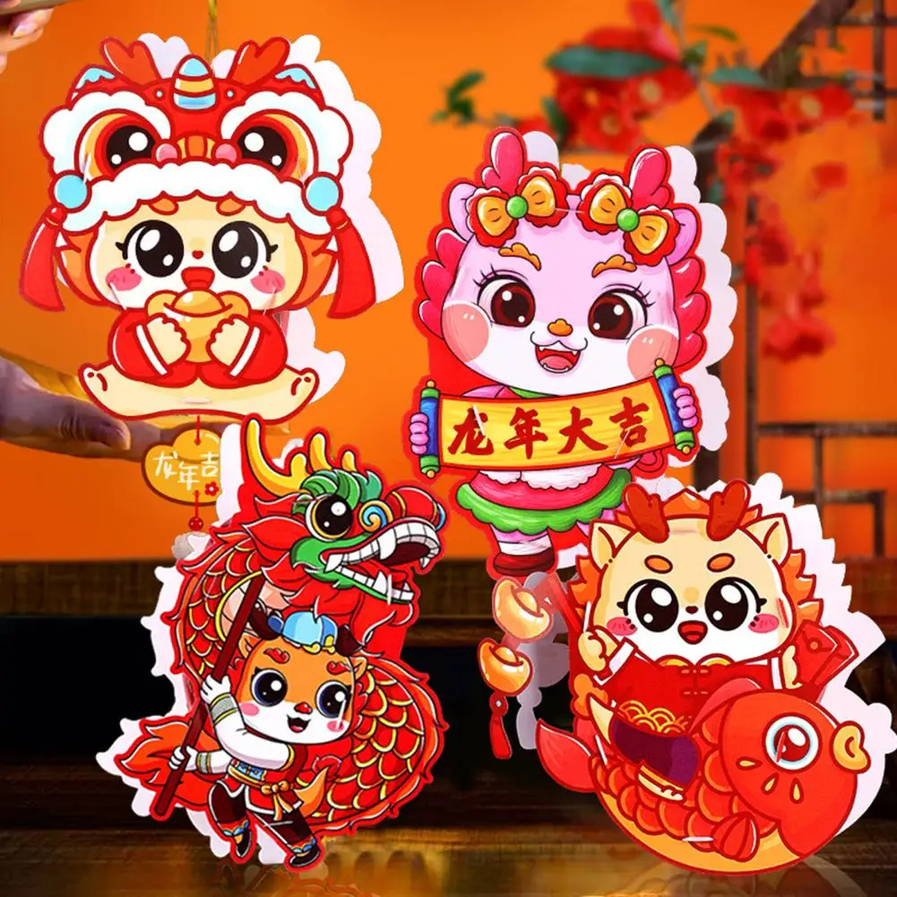 

Dragon Lantern Traditional Chinese Style Handmade Glowing Lantern with Tassel for New Year Decoration