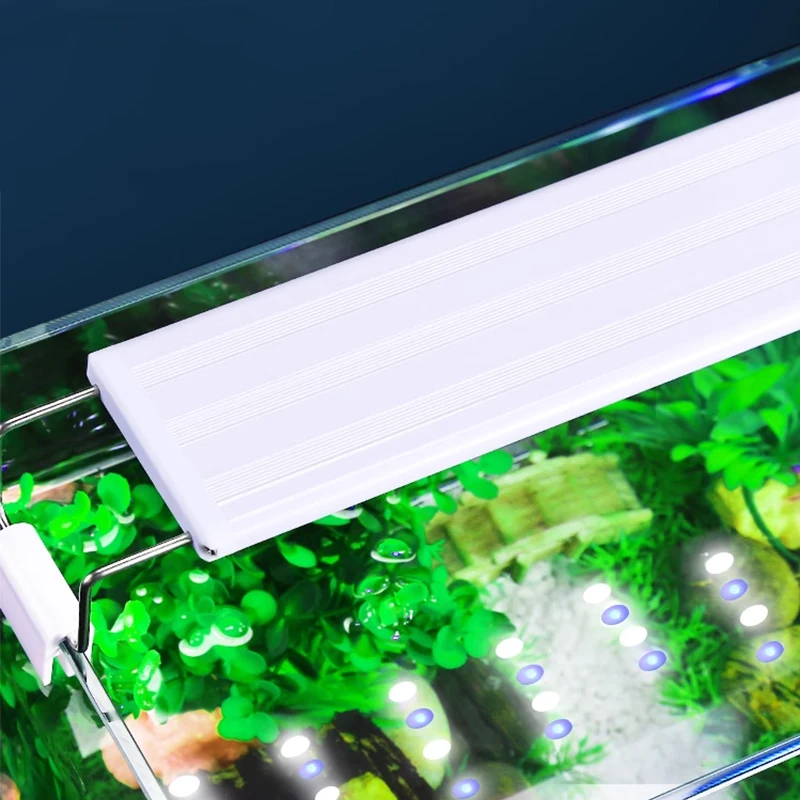Aquarium Light Super Bright Lamp LED Aquarium Light for Aquatic Plant Grow Fish Tank Extensible Clip RGB Waterproof Lamp 220-240V 20~70CM led lamp aquarium light aquarium lamp