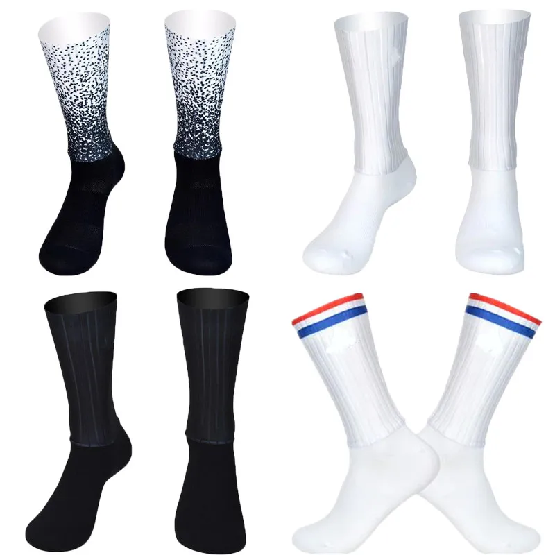 

Носки нескользящие новые силиконовые бесшовные летние аэродышащие велосипедные носки мужские женские дорожные велосипедные носки