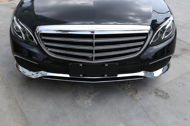 3 Stück für Mercedes Benz E-Klasse W213 2016–2020 ABS Chrom Frontstoßstangenplatte Autozubehör – Detail 5