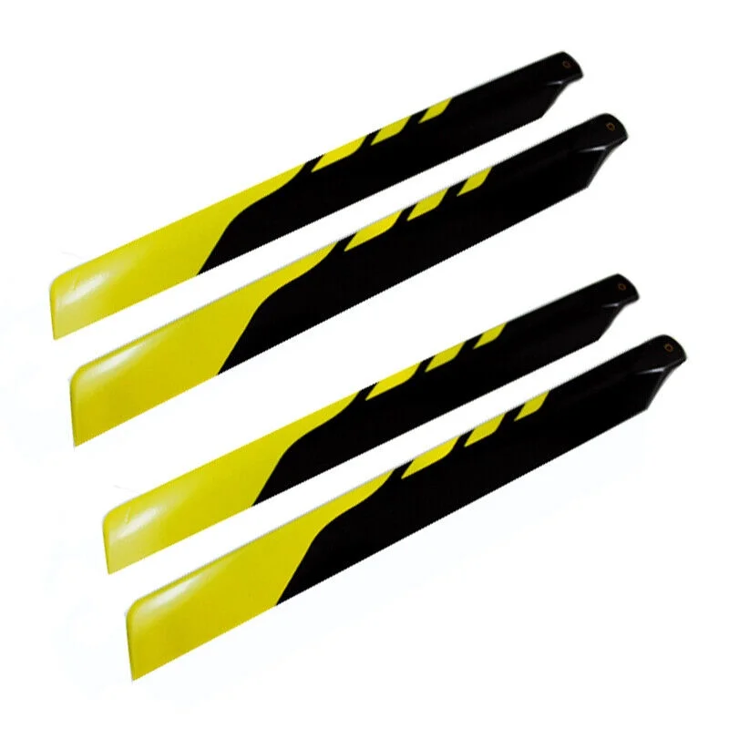 2 Pairs  325Mm Glass Fiber Main Blade Propeller For Align Trex 450 Helicopter Yellow