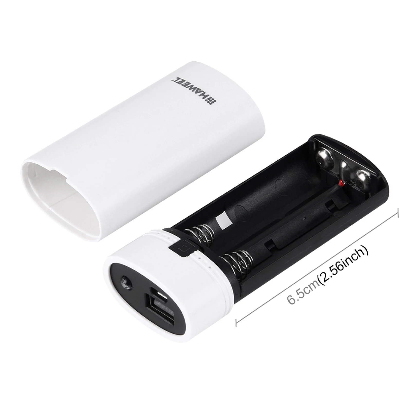 Battery Storage Box Power Bank Case Battery Power Bank Box HAWEEL DIY 2x 18650 Battery 5600mAh Power Bank Shell Box with USB Output & Indicator