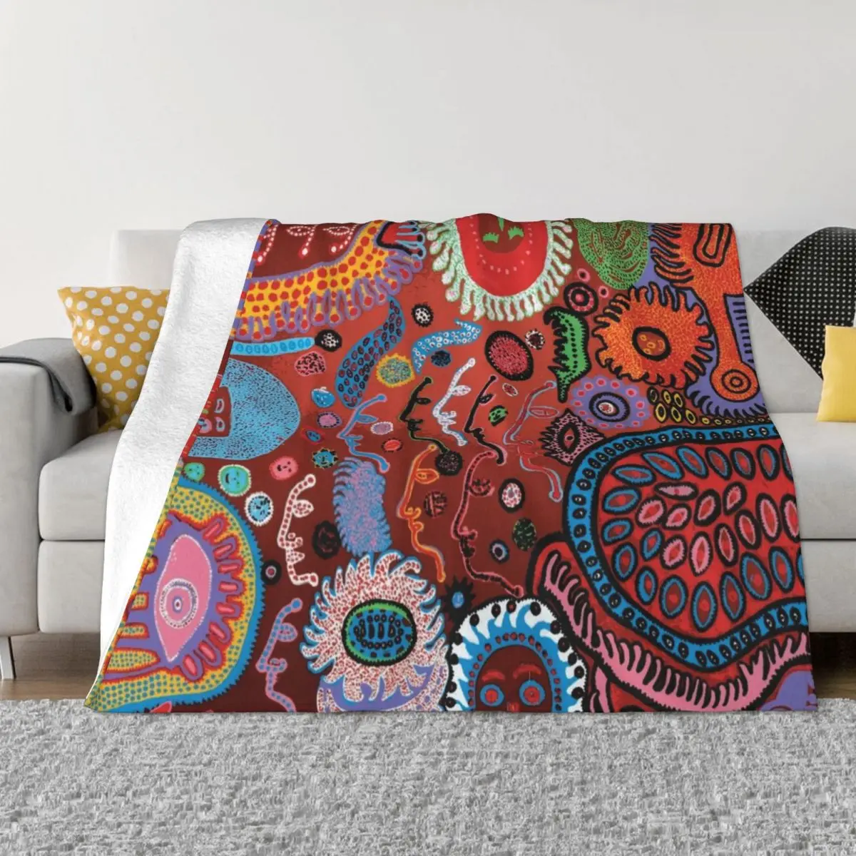 Yayoi Kusama Fungus Throw Coperta Coperta Pesante Per Dormire Soft Plaid