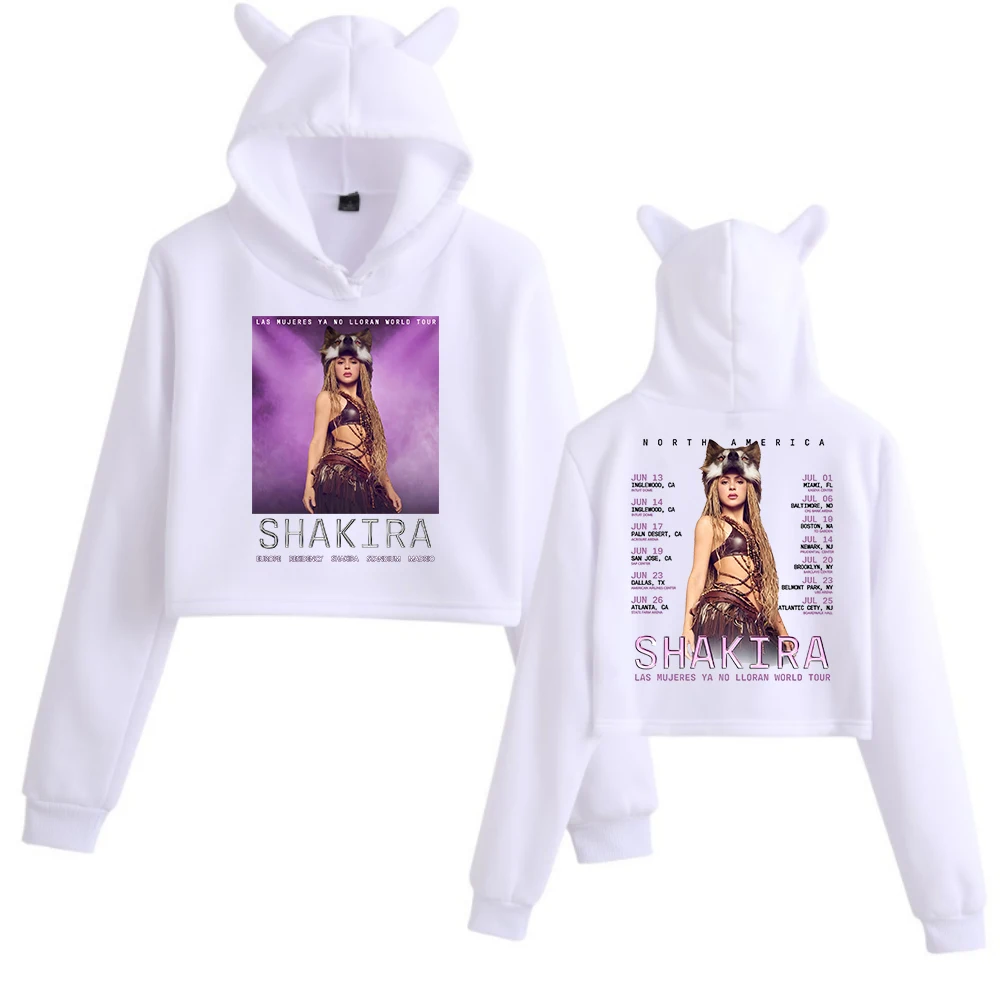 Shakira World Tour 2026 Cat Ear Hoodie Women Las Mujeres Ya No Lloran Long Sleeve Girls Fashion Hoodie for Fans 3