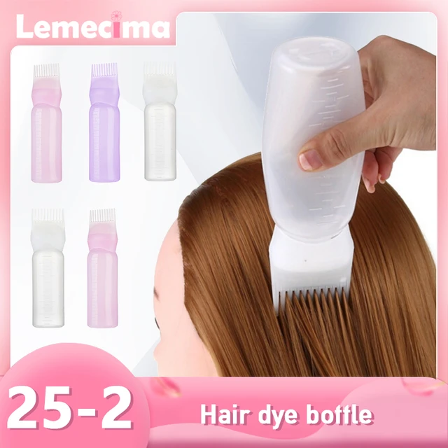 120ml Plastic Hair Dye Refillable Bottle Applicator Comb Oil Comb  Dispensing Salon Hair Coloring Hairdressing Styling Tool - AliExpress