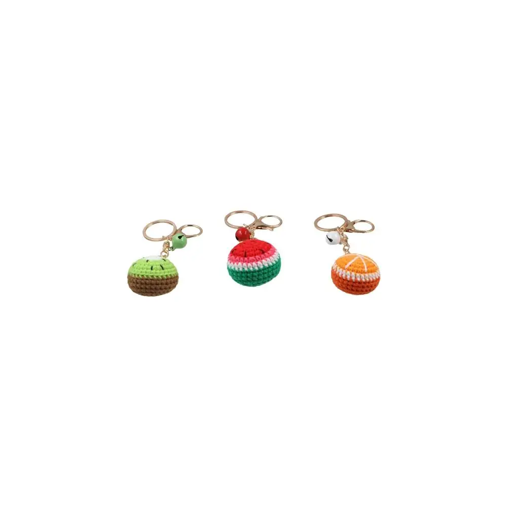 Lemon Donut Fruit Keychain Crocheted Watermelon Knitting Car Keychain Hand-woven Wool Knitted Keyring Car Key Holder 12 Sace93bff19d44f02acb408e156592008I