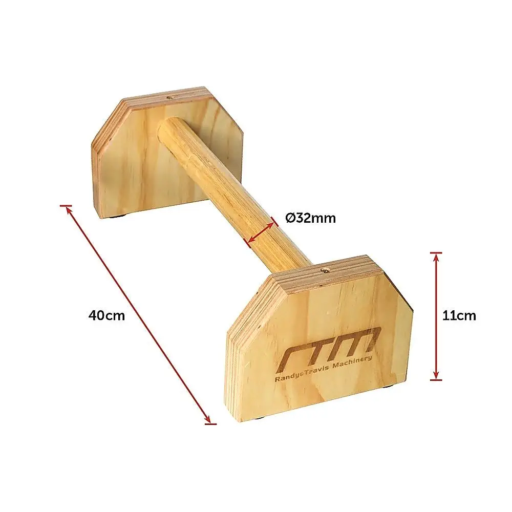 High-Quality Wooden Parallettes for Push Ups & Dips to Build Upper & Lower Body Strength and Toning