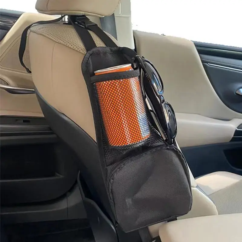 

Органайзер на автомобильное сиденье, сетчатый Карманный держатель для телефона, подвесная сумка для хранения напитков на переднее сиденье автомобиля