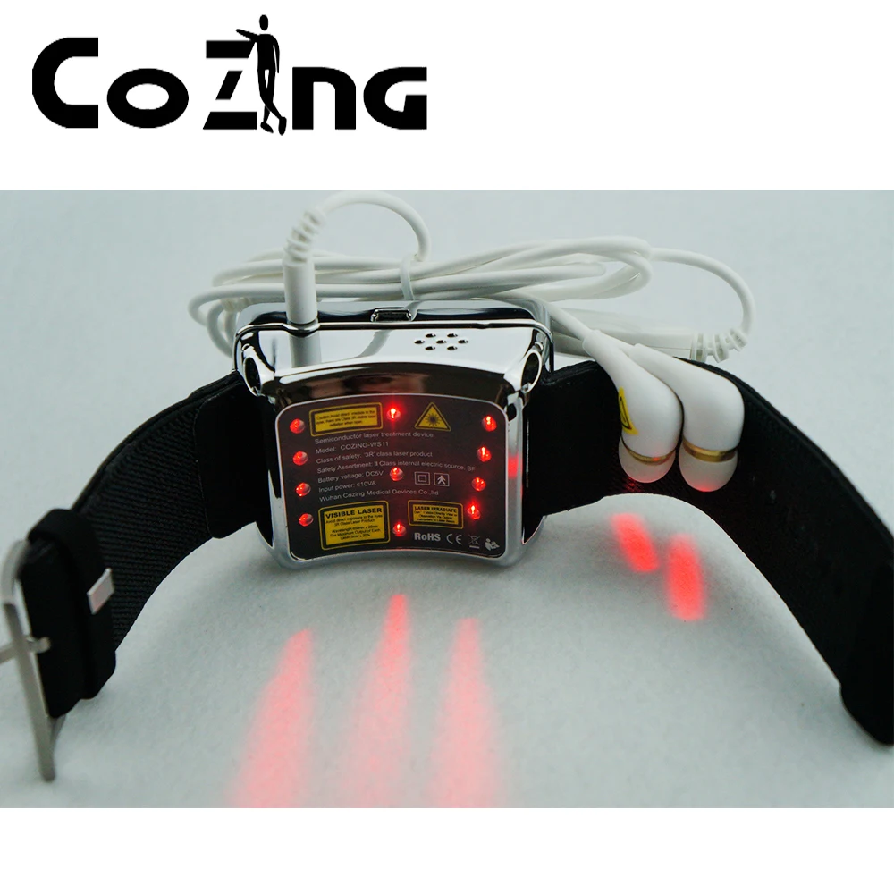 Medical Laser 650 Nm Low Level Laser Therapy Smart Wrist Watch For Lower High Blood Pressure And Diabetes Treatment