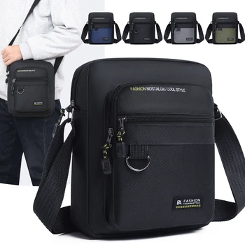 Borsa a tracolla in pelle Oxford casual alla moda da uomo, leggera ed elegante, piccola borsa a tracolla, borsa alla moda per uomo