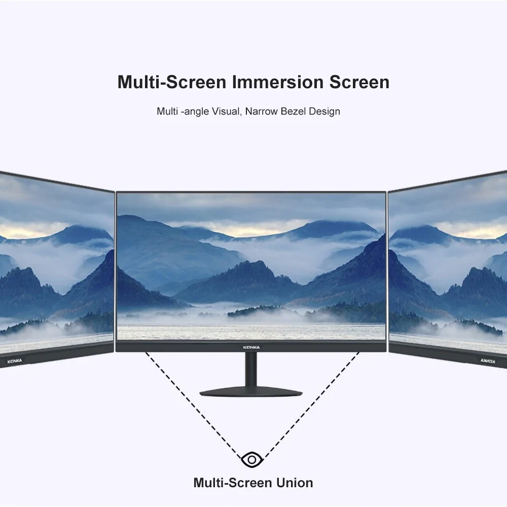 KONKA-ο 21.5 ġ  PC ̸ 60Hz ÷ 16:9, 1920x1080 PC , ǻ VAG HDMI ȣȯ, DP ũž ׼