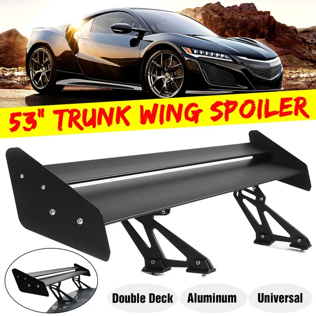 135cm 53 Auto Racing Hinten Stamm Spoiler Limousine Auto Geändert  Aluminium Sport Schwanz Flügel Universal Benötigen Perforation GT flügel  LTB123 - AliExpress