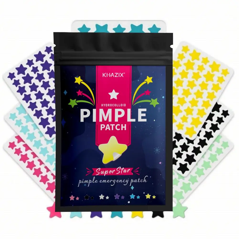 Star Colorful Acne Patch Invisible Concealer Cover Acne Marks Spots Acne Removal Acne Patch Anti-Acne Hydrocolloid Patch Makeup