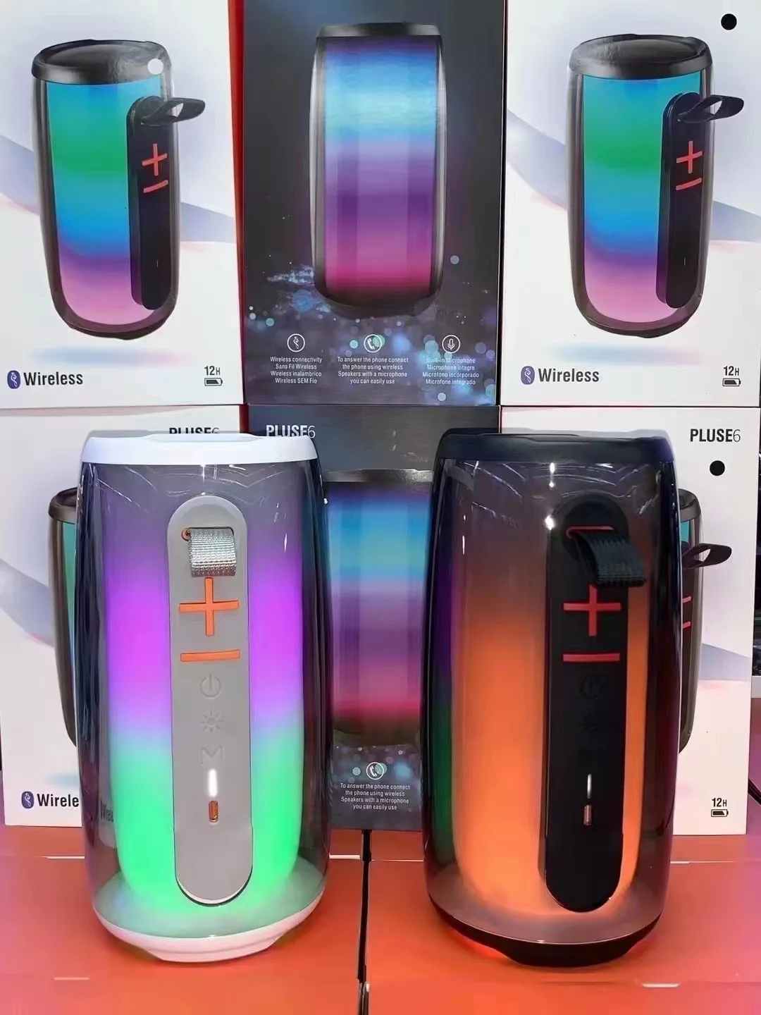 bocina jbl puls 6, columna portátil, lámpara de atmósfera RGB, Boombox de Audio para exteriores, Subwoofer impermeable con micrófono &raquo; bocina jbl puls 6