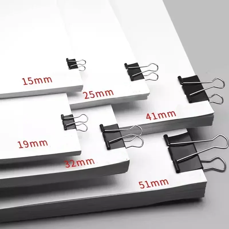 10pcs Metal Binder Clips Multifunction File Letter Tickets Photo Paper Clips Notes Document Grip Clamps Office Binding Supplies paper clips binder clips metal clamp clips