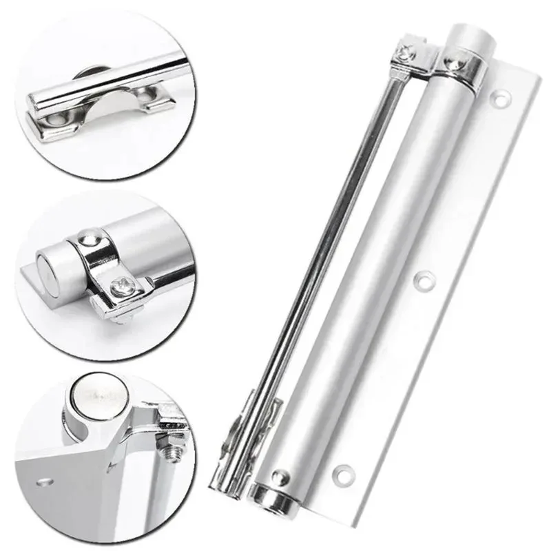 Adjustable Door Closer Aluminum Alloy Automatic Spring Soft Close Fire-proof Heavy Duty Hardware WF