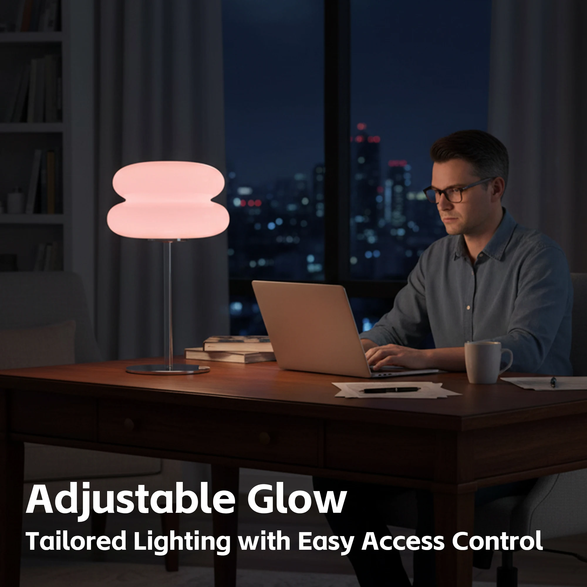 Table Lamp for Bedroom,Mid Century Modern Lamp for Nightstand, Dimmable Retro Egg Tart Bedside Small Lamps,Unique Home Mushroom