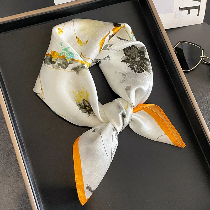 

100% шелковый шарф, женский платок, роскошный весенний квадратный модный платок из тутового шелкопряда, Женская шаль, платок, хиджаб, бандана, шарфы