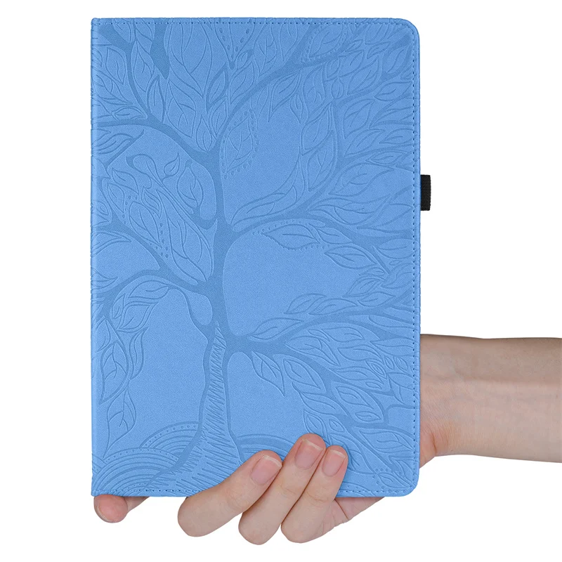 Embossed Tree Wallet Flip Folio with 360-Degree Rotating Capability