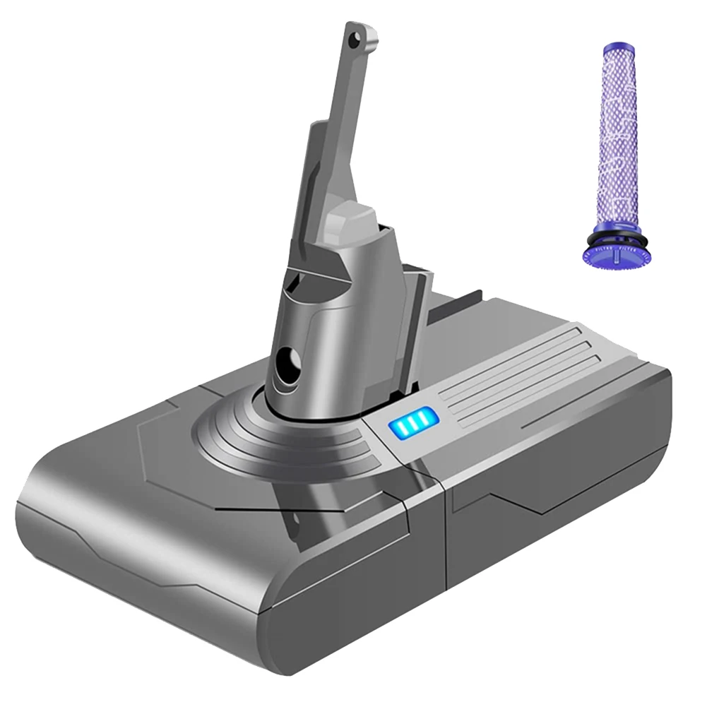 Sostituire L'Adattatore Per Batteria V8 + Prefiltro 21.6V Per Batterie Dyson V8 V8 Absolute V8 Aspirapolvere Per Animali Ricaricabile