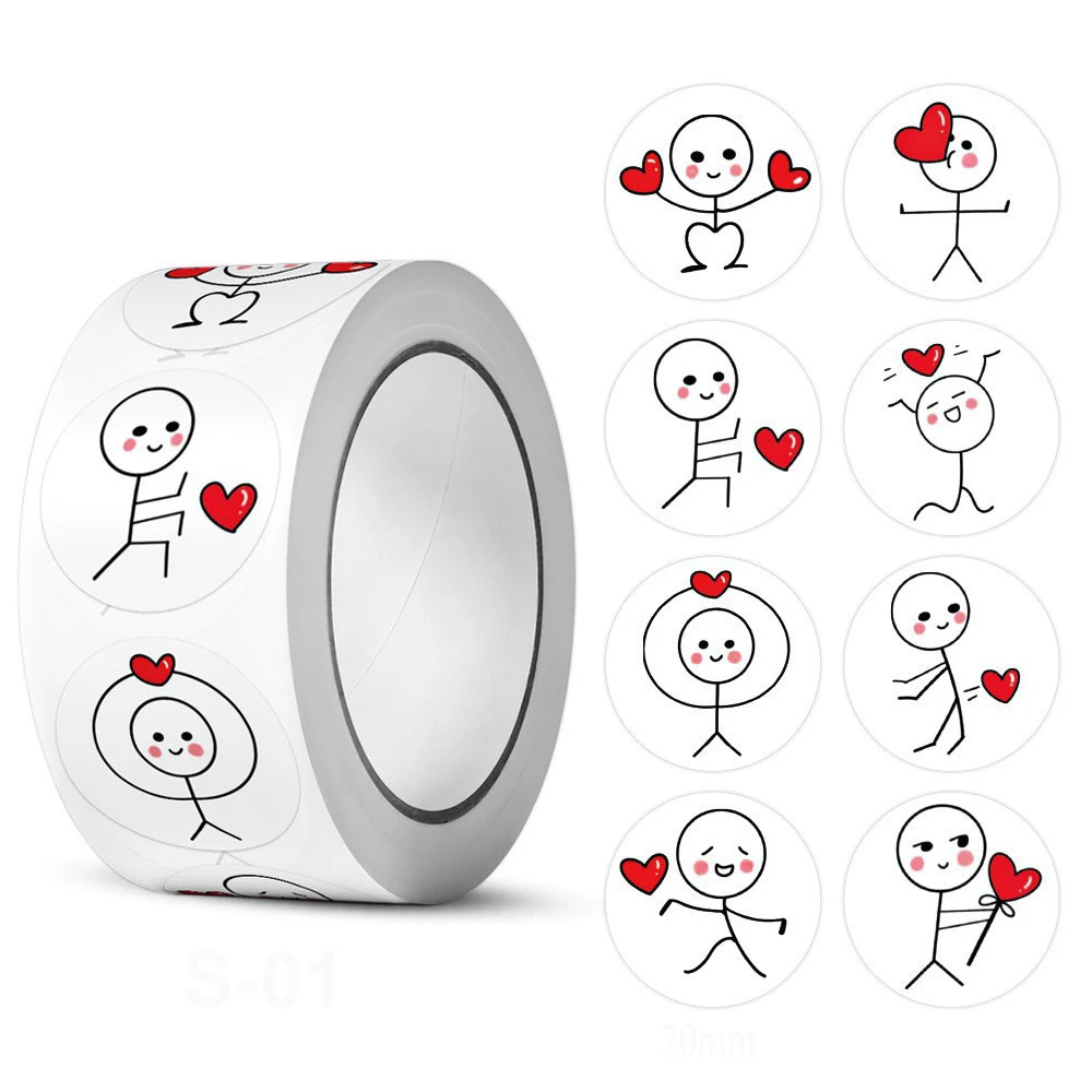 50-100 stücke Aufkleber lieben Etiketten für Hochzeit Valentinstag Urlaub Geschenk Dekoration Umschlag Versiegelung Aufkleber Scrap booking