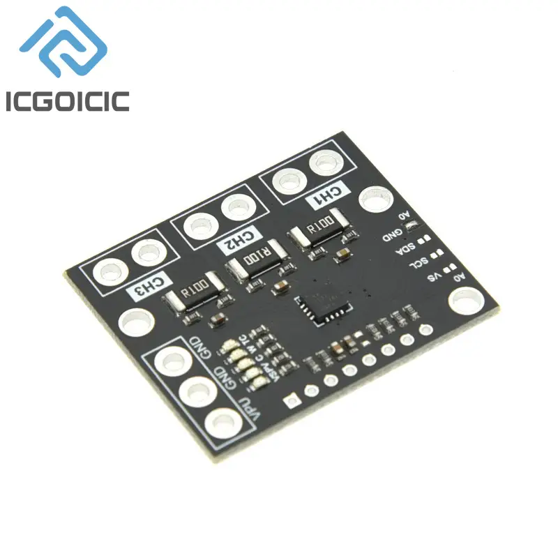 I2C SMBUS INA3221 Triple-Channel Shunt Current Power Supply Voltage Monitor Sensor Board Module Replace INA219 With Pins image 3