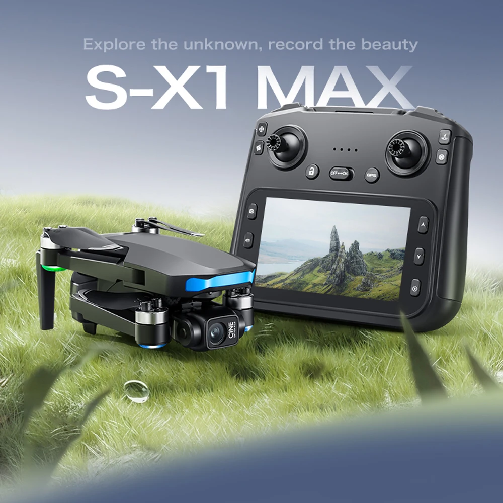 Dron Selfie Kieszonkowy X-S1 MAX GPS 4K HD Składany z Pilotem