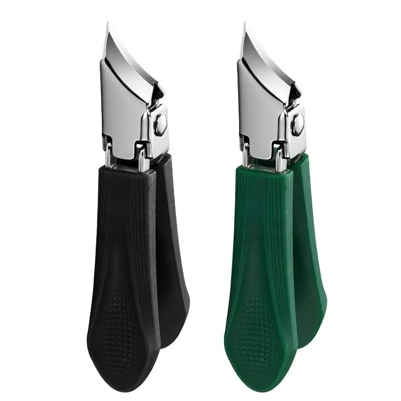 1PC Ultra-Sharp Angled Stainless Steel Nail Clippers Anti-Splash Fingernail Toenail Cutters Home Salon Manicure Pedicure Tools
