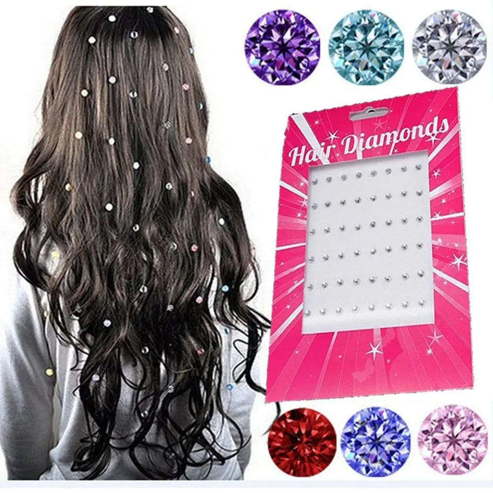 Hair Accessory Women 2 Bags Hair Styling Rhinestone Hairdo Crystal Supplies Hair Dress