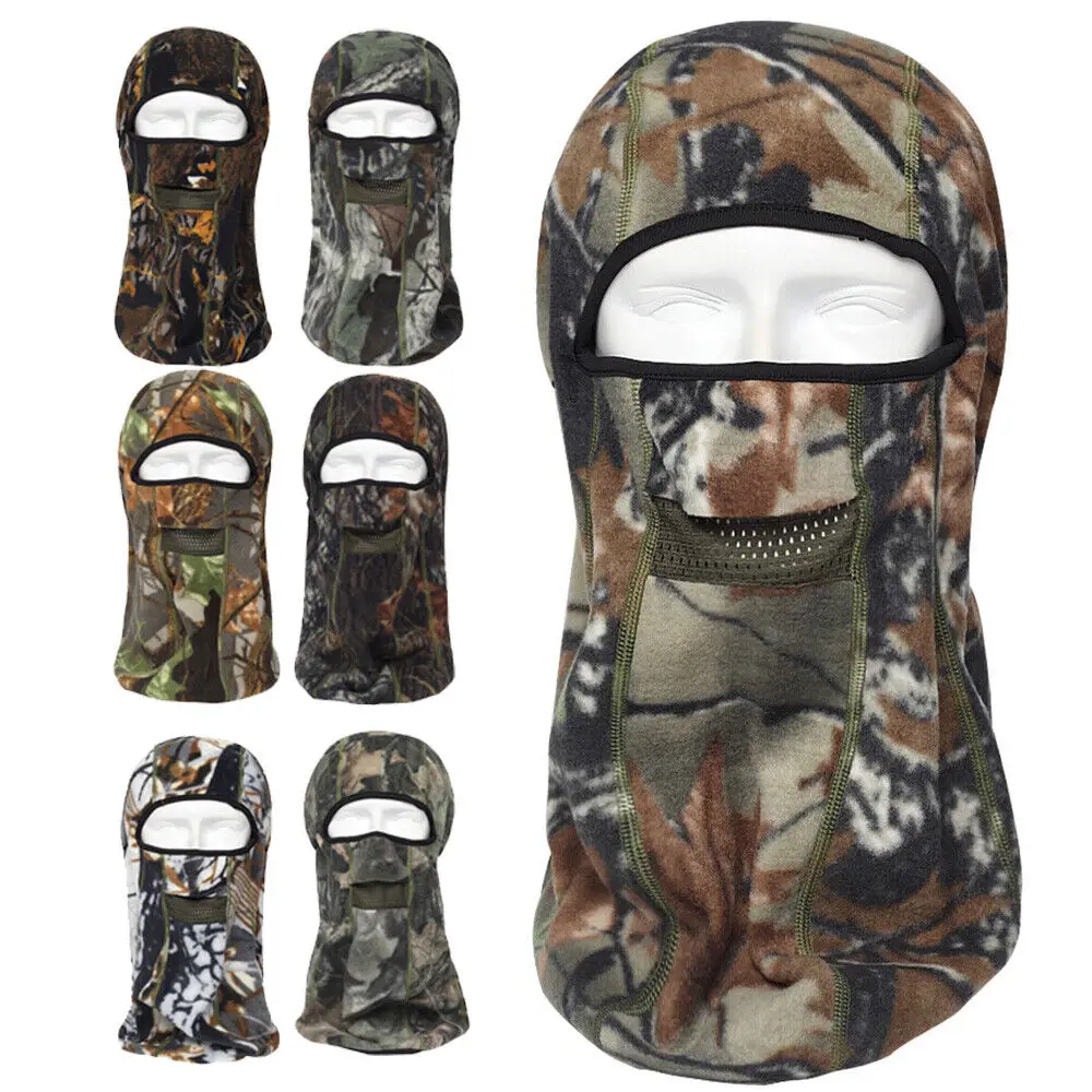 Foto de Balaclava Camuflada Para Caça - Leve E Quente Para Atividades Ao Ar Livre No Inverno
