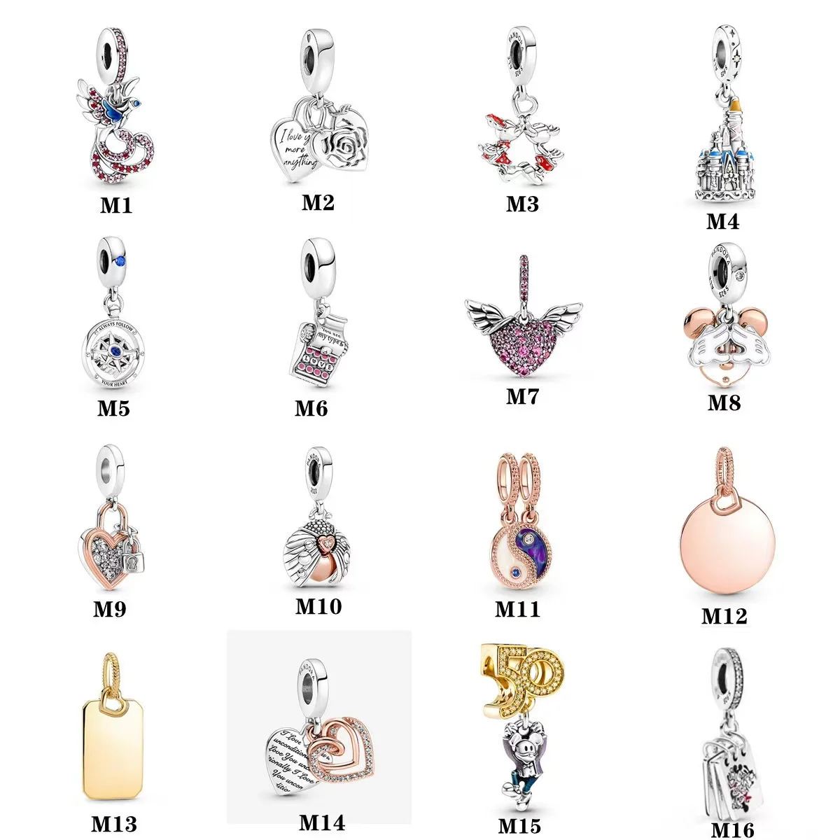 

Браслет из серебра 925 пробы с бусинами и изображением Микки-компаса