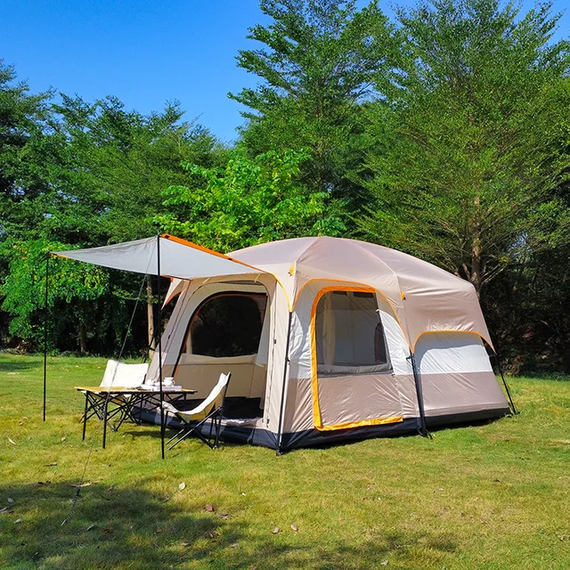 Picnic Camping Tent Waterproof Outdoor Multiple Portable Large And Medium Tent Group Camping Two Rooms One Hall Four Season Tent 3