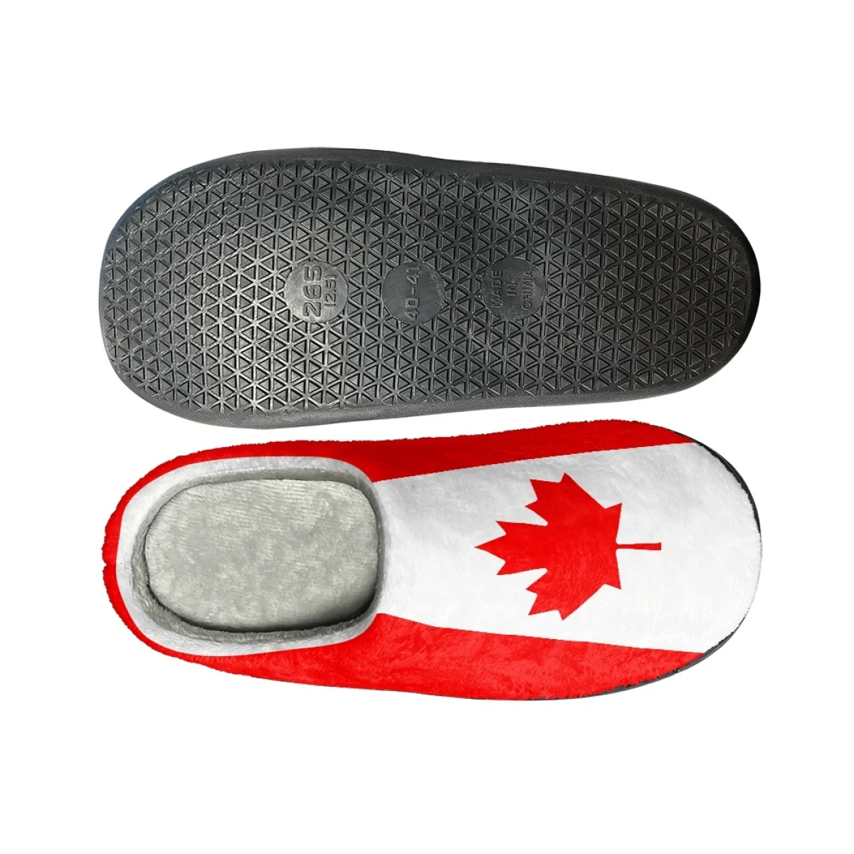Flag of Canada Design Women Casual Home Slippers House Bedroom Comfortable Slippers Autumn Warm Cotton Slippers Print On Demand