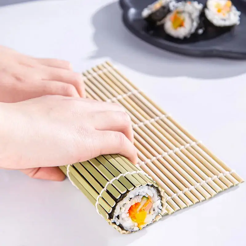 DIY Bamboo Sushi Maker Rolling Mat Sushi Tools Rice Rollers Kitchen Gadget Hand Maker Food Rice Roll Mold Cooking Accessories