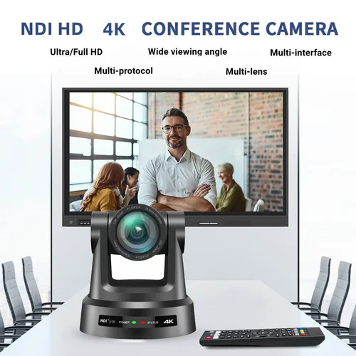 NDI POE 화상 회의 카메라, 교회 유튜브 교육 라이브 스트리밍용, HDMI SDI LAN USB, AI 추적 HD, 4K, 1080p, 12 배, 20X 줌 2