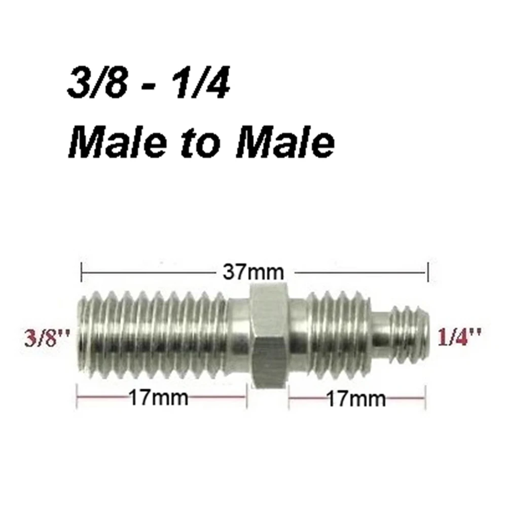 LL1482 Stainless Steel Sliver 1/4" & 3/8" Reversible Tripod Screw For Camera Tripod Monopod