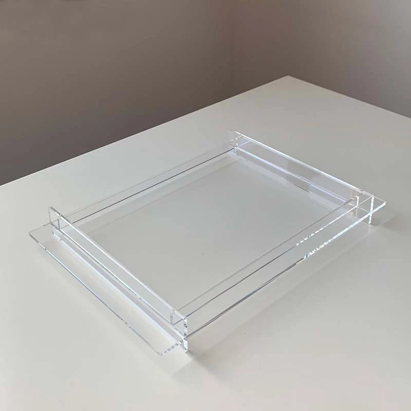 Modern Acrylic Tray Serving Trays for Beverage Fruit Cake, Jewelry Storage, Perfume Tray, Decorative Household Rectangular 4