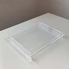 Modern Acrylic Tray Serving Trays for Beverage Fruit Cake, Jewelry Storage, Perfume Tray, Decorative Household Rectangular 4