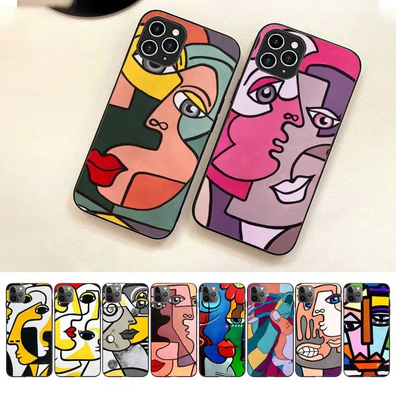 Picasso Abstract Art Painting Phone Case For Iphone 7 8 Plus X Xr Xs 11 12 13 Se2020 Mini Mobile