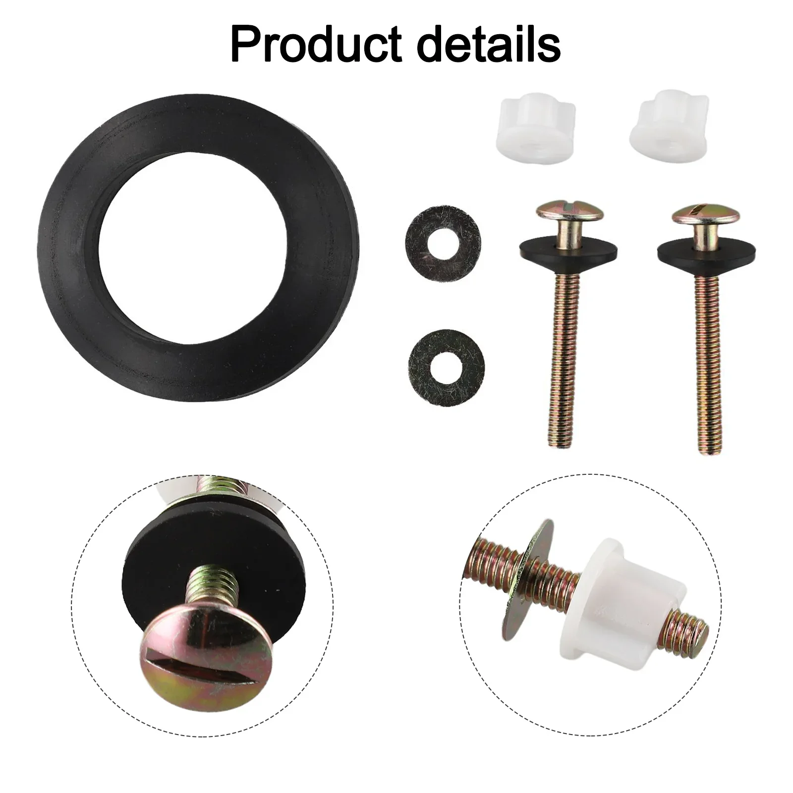 New Toilet Hinge Close Coupling Bolts Nuts Toilet Bolt Coupling Bolt Plastic Rubber Bathroom For