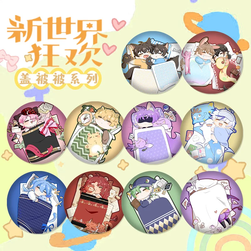 

Nu Carnival Sleep Series Badge Dante Quincy Kuya Round Brooch Cute Bag Ornament Game Accesorios Desk Display Room Decor Gift