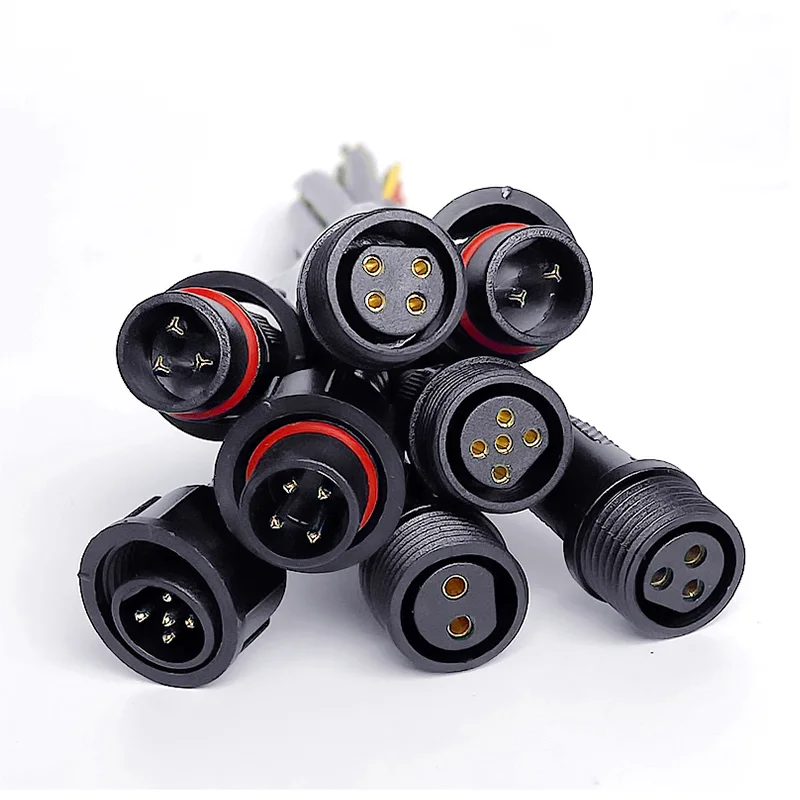 5/20Pcs M16 Waterproof 2 3 4 5 Pin IP65 Cable Wire Plug for LED Strips Male and Female Jack 22mm nut Connector 20CM OD 6mm electrical cable connector industrial waterproof connector