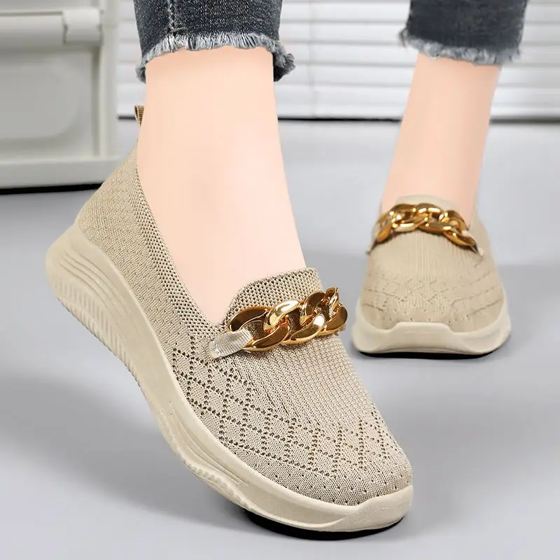 New Shoes Woman 2024 Trend Slip On Loafers Ballet Flats Ladies Sneakers Women's Summer Comfort Footwear Casual Mom Cotton Shoes